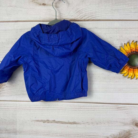 The North Face Infant 0-3M Blue DryVent Hooded Windbreaker Rain Jacket - Picture 2 of 4